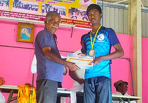 It is our pride to announce that Master Guru Venkat N K of Class 11 bagged the First position in the 6th STATE LEVEL SILAMBAM Tournament organised by Tamilnadu silambam martial arts association which was held at Nirmala higher secondary school, Mettur on 29.01.2023. Heartiest congratulations to Master Guru Venkat for this remarkable success.