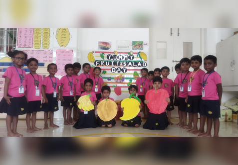 We, the Montessori wing of SPS Salem celebrated Fruits Salad Day on 28/07/2023(Friday). With an objective to create awareness among children about the importance of consumption of fruits in regular diet, we scheduled Fruits project for the months June-July.