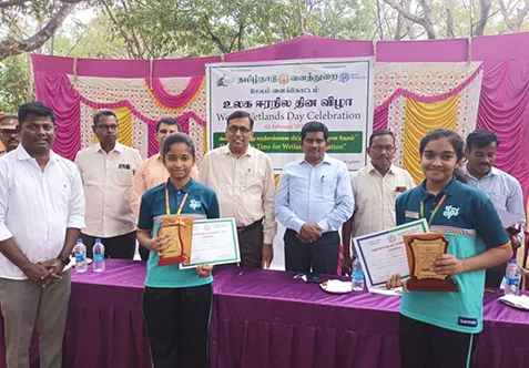 Salem Forest Department conducted District level drawing competition for World Wetlands Day.