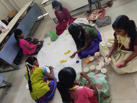 As a true manifestation of our rich culture and traditions, Children of Classes 3-5 actively celebrated Pongal .